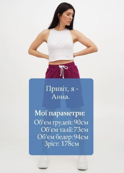 Шорти жіночі бордові L 25/Ж585-13 фото