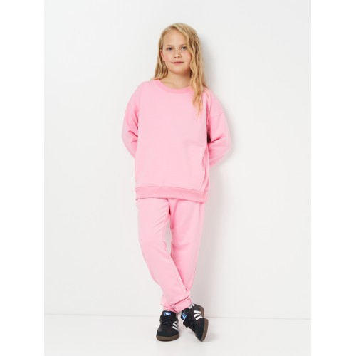 Костюм для дівчат (світшот + штани) 98-140р Malta 25/Д571/1-13 + 25/Д617/1-13 демісезон, рожевий