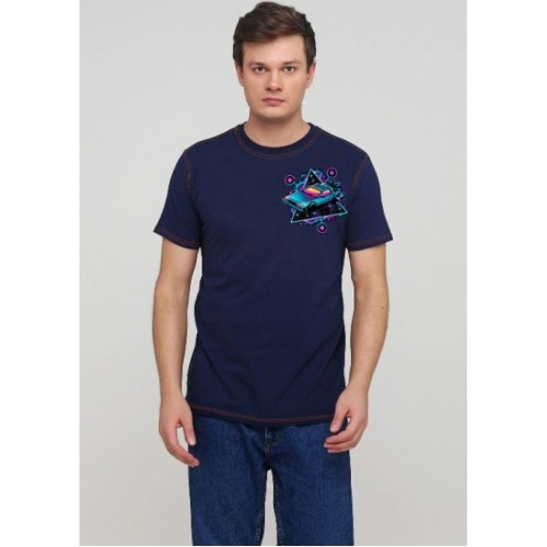 Футболка чоловіча Malta М385-24-РЧ темно-синя Футболка чоловіча Malta М385-24-РЧ темно-синя