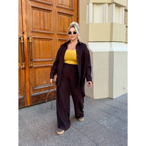 Костюм (рубашка, штани) Ж1003 Malta Шоколадний