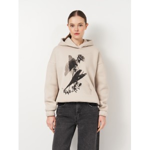 Худі жіноче тепле Malta 25/Ж616/1-14-Р3 з принтом Квіти Худі жіноче тепле Malta 25/Ж616/1-14-Р3 з принтом Квіти