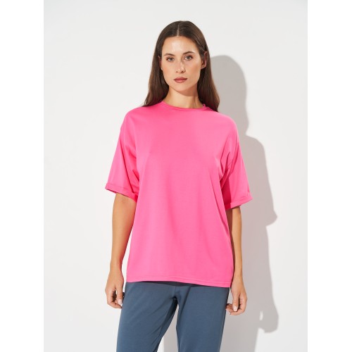 Футболка жіноча оверсайз 25/Ж584-24 рожева