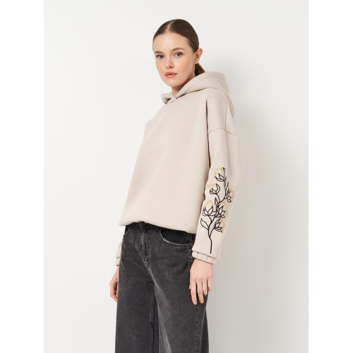 Худі жіноче тепле Malta 25/Ж616/1-14-В з вишивкою Бавовна Худі жіноче тепле Malta 25/Ж616/1-14-В з вишивкою Бавовна